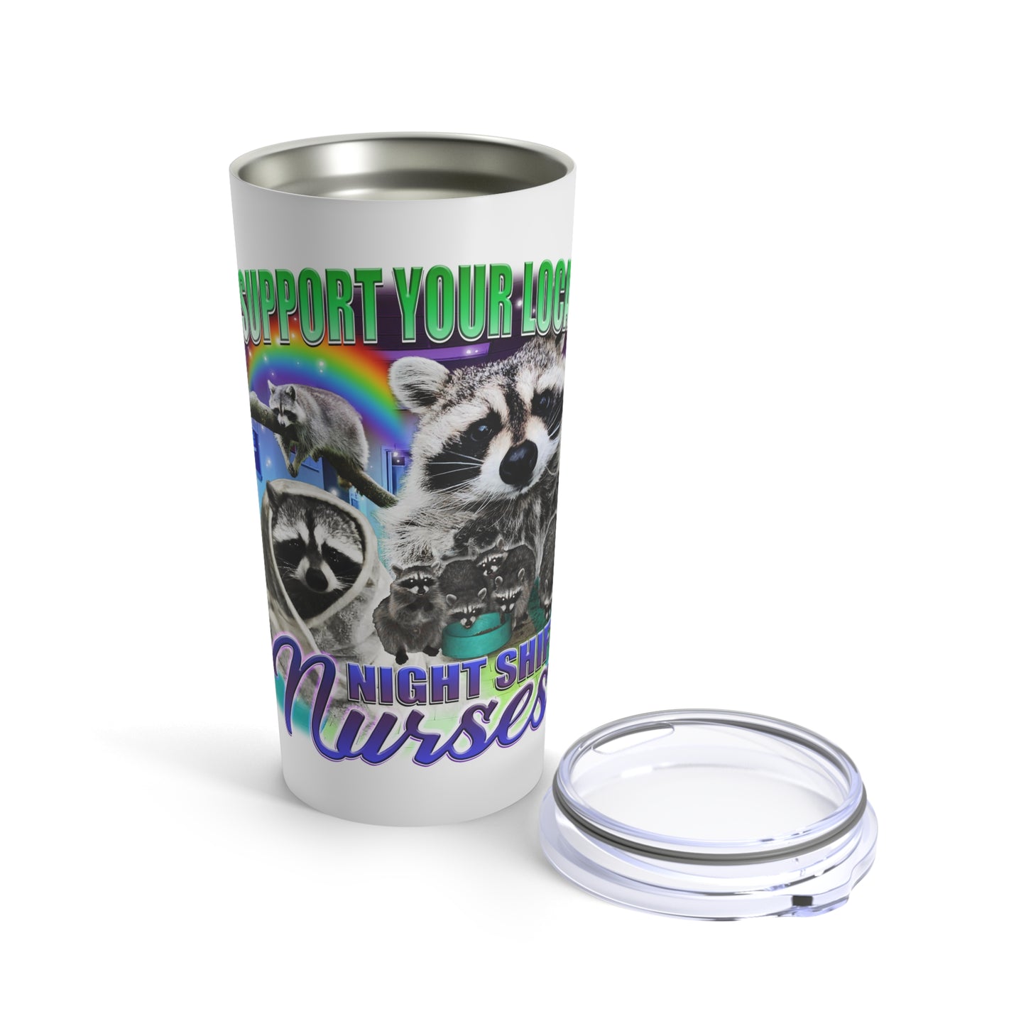 Raccoon Nightshift Nurse Tumbler