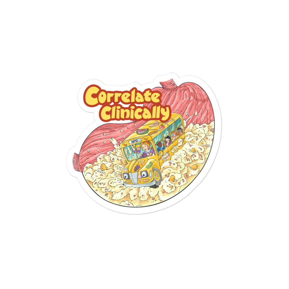 Correlate Clinically Sticker