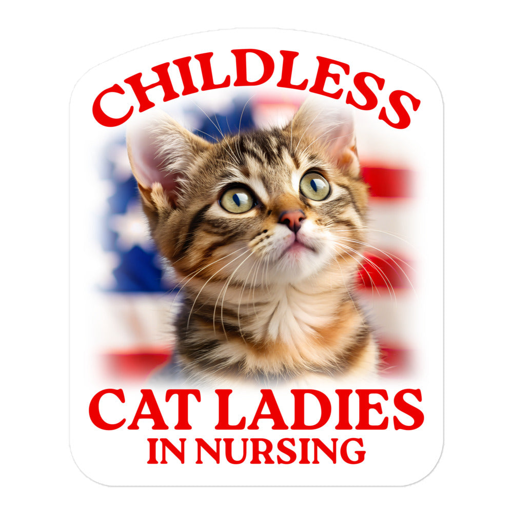 Childless Cat Ladies In Nursing Sticker