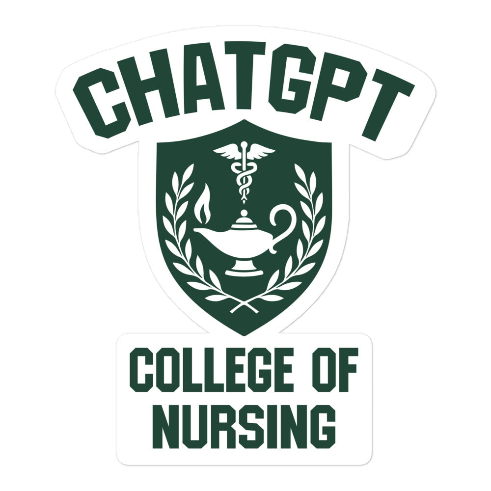 ChatGPT College of Nursing Sticker