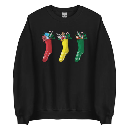 Grippy Christmas Stockings Sweatshirt