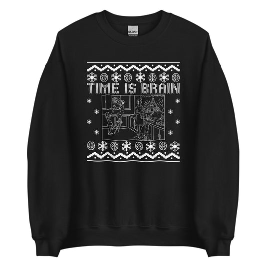 Time Is Brain Classic Ugly Christmas Sweater