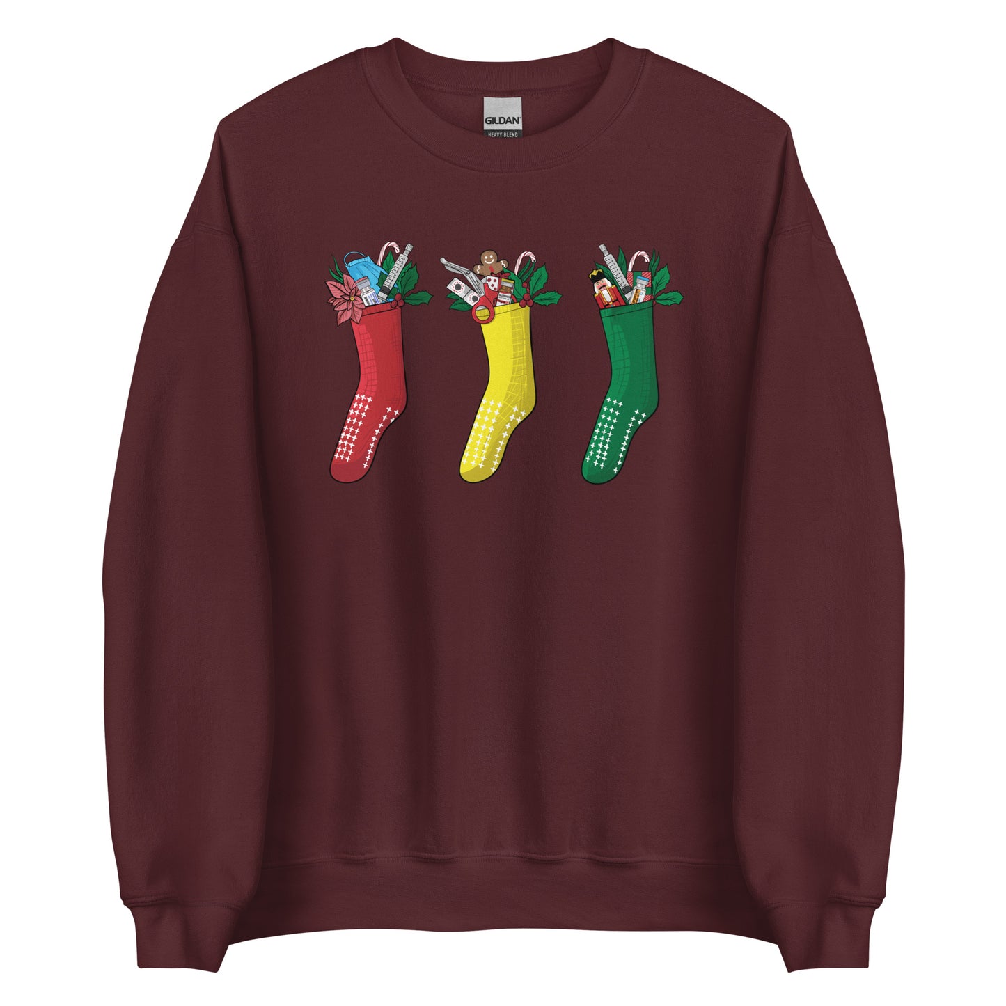 Grippy Christmas Stockings Sweatshirt