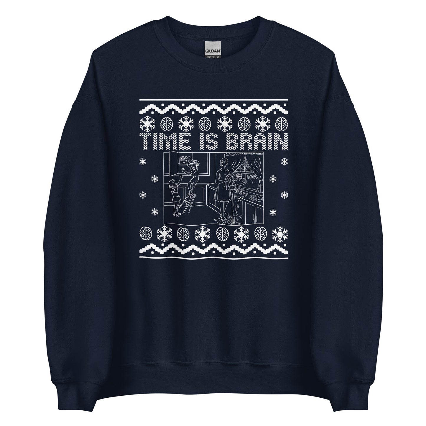 Time Is Brain Classic Ugly Christmas Sweater