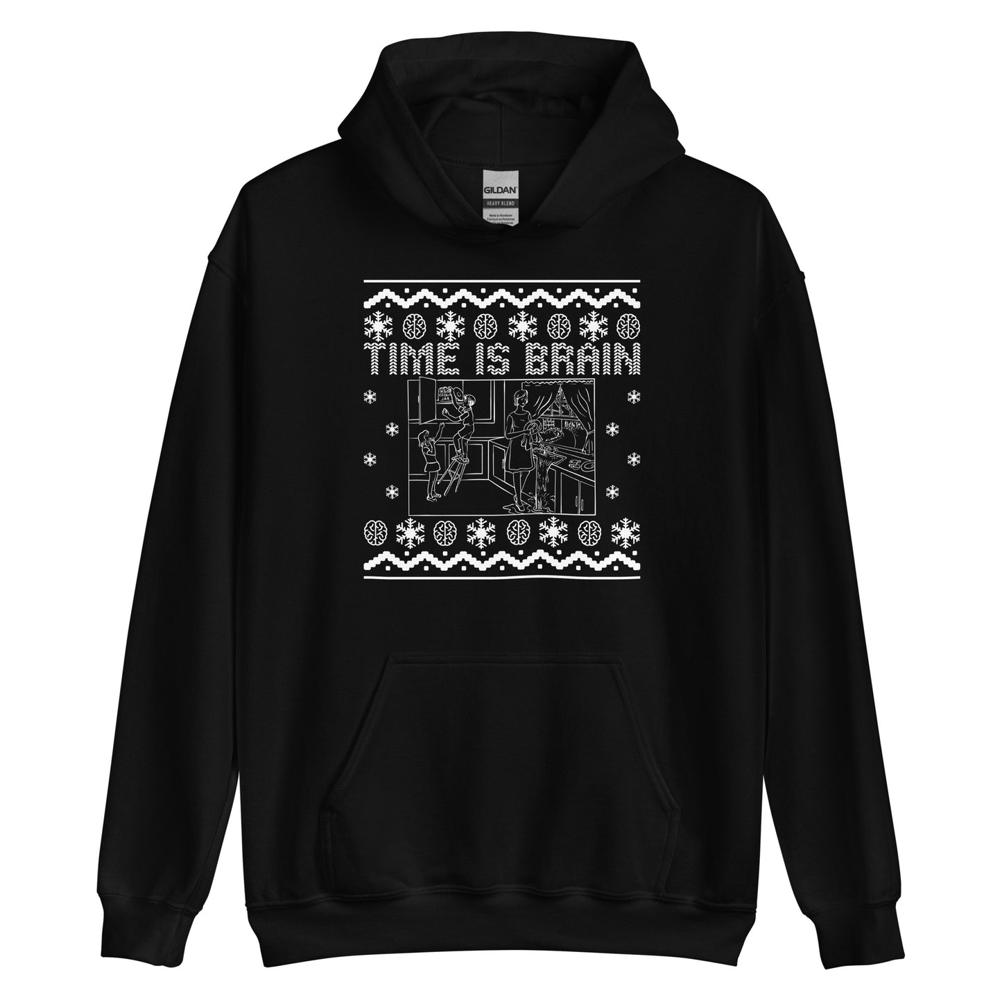 Time Is Brain Classic Ugly Christmas Hoodie
