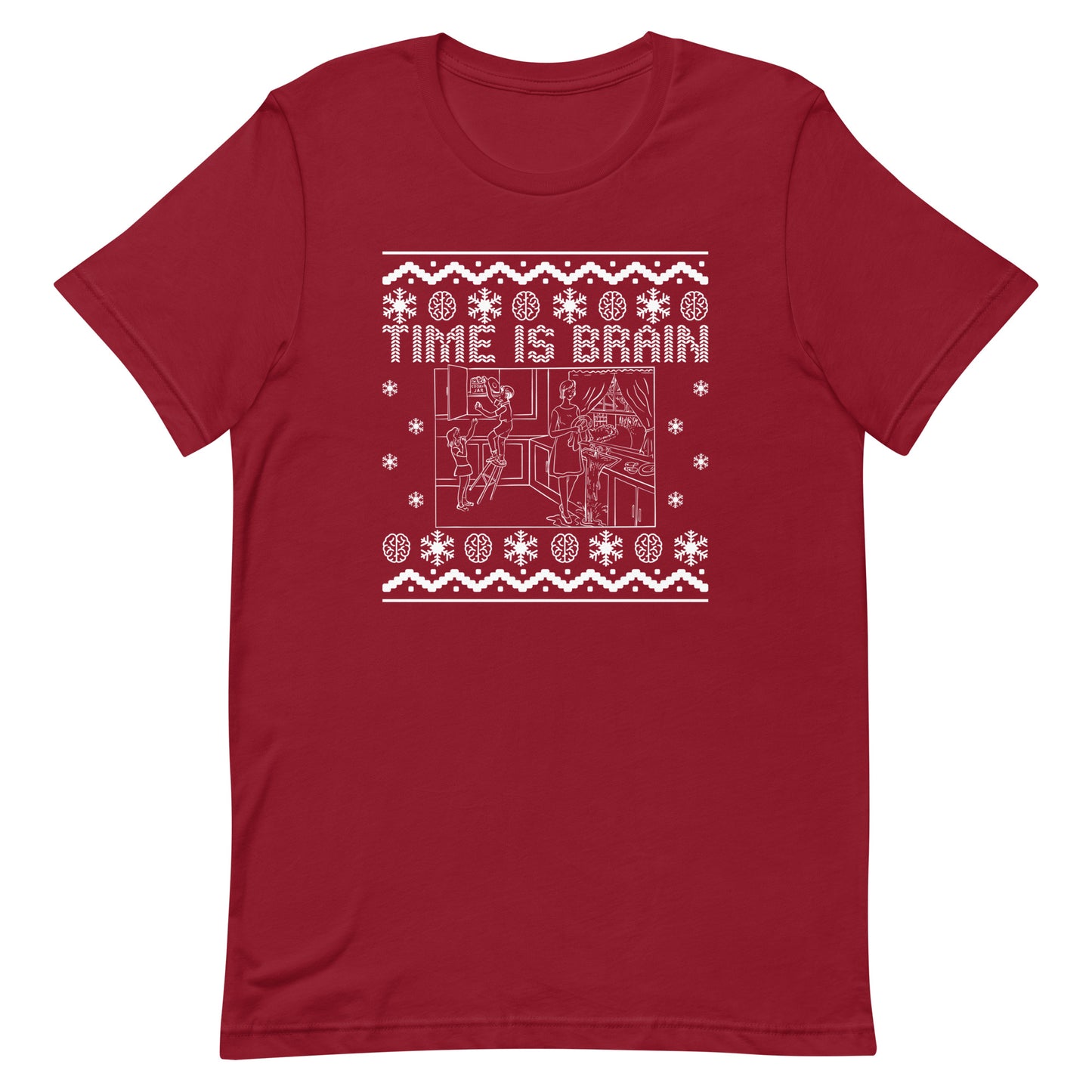 Time Is Brain Classic Ugly Christmas Tee