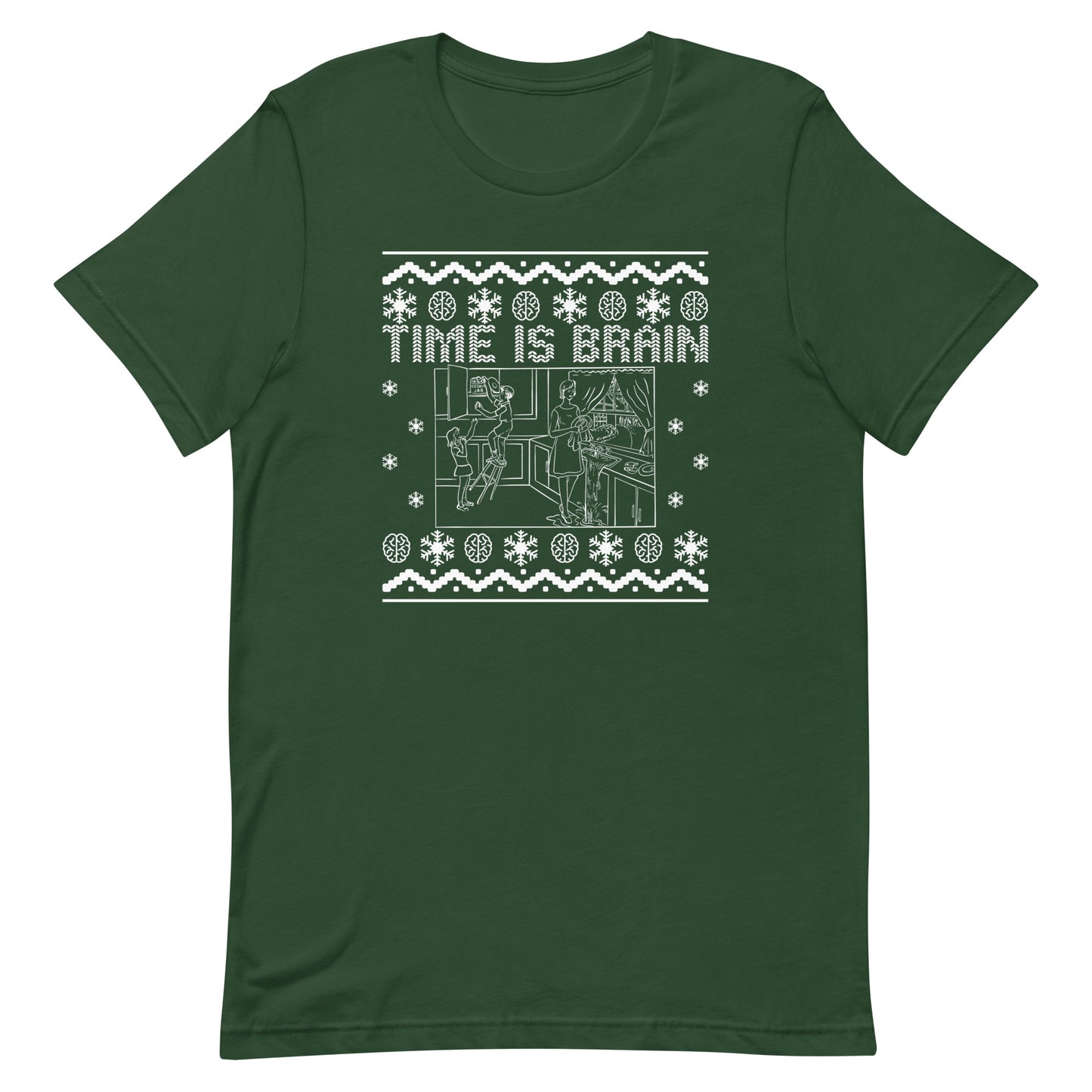 Time Is Brain Classic Ugly Christmas Tee