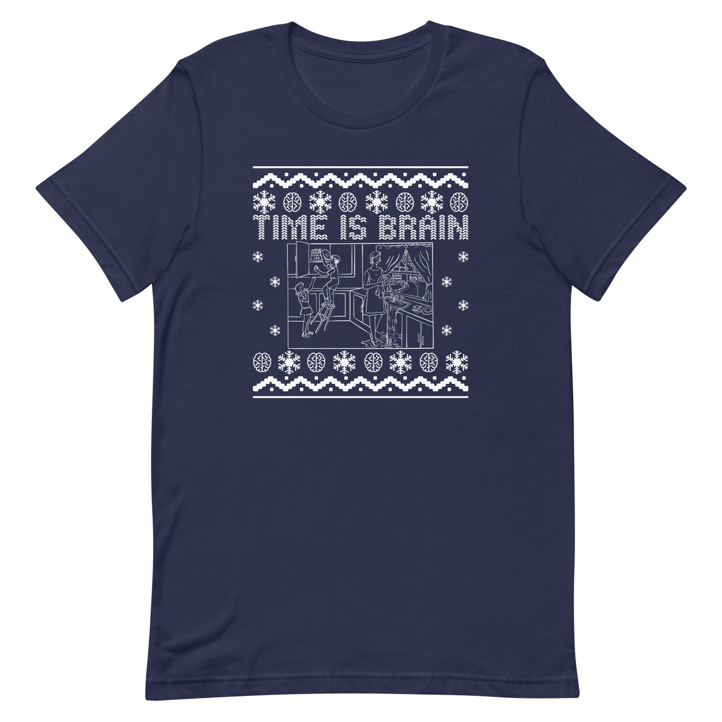 Time Is Brain Classic Ugly Christmas Tee