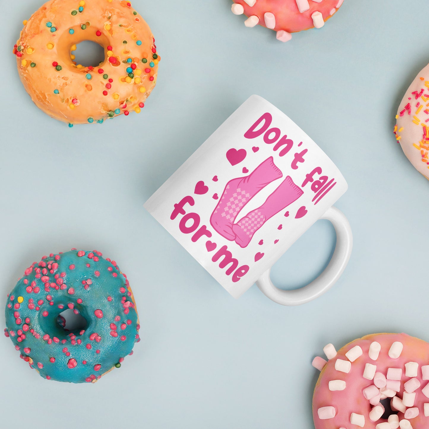 Don't Fall For Me Grippy Socks Mug