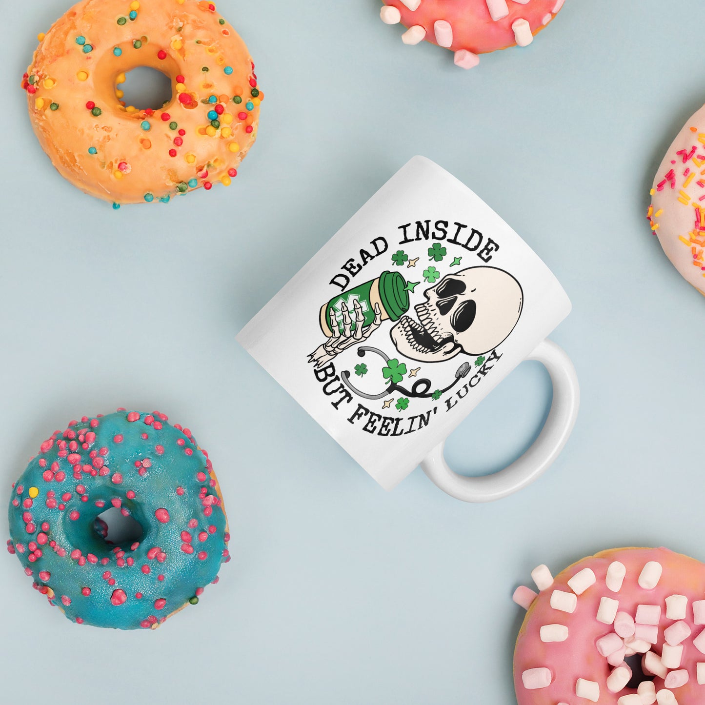 Dead Inside But Feelin' Lucky Mug