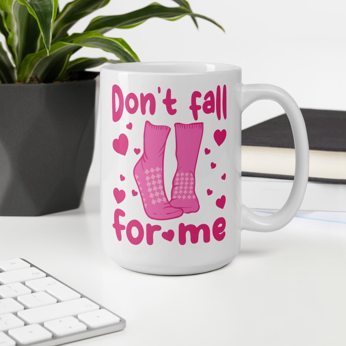 Don't Fall For Me Grippy Socks Mug