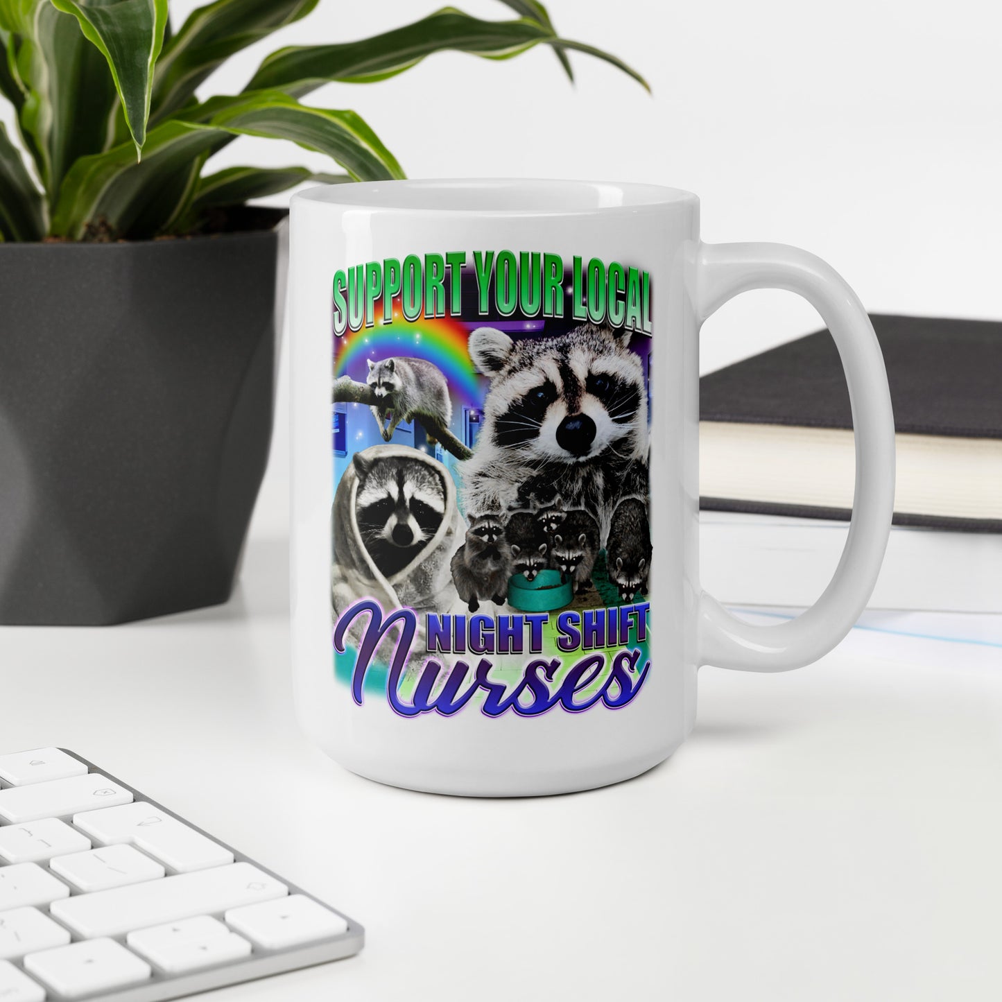 Raccoon Night Shift Nurse Mug