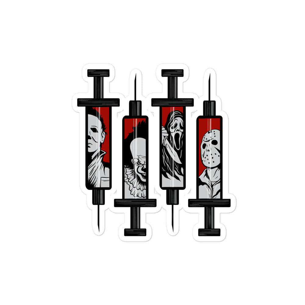 Horror Movie Syringes Sticker