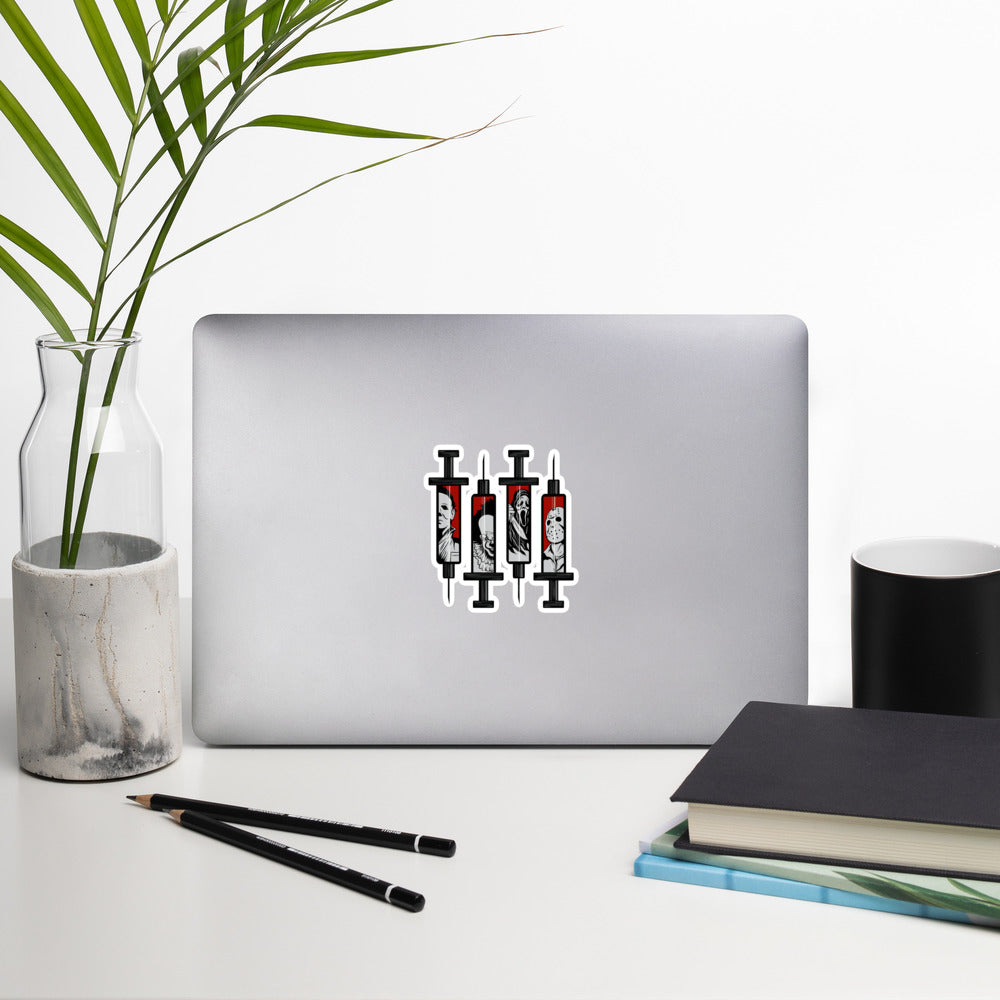 Horror Movie Syringes Sticker