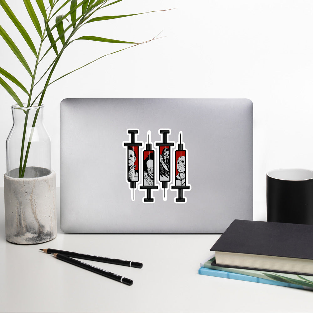Horror Movie Syringes Sticker
