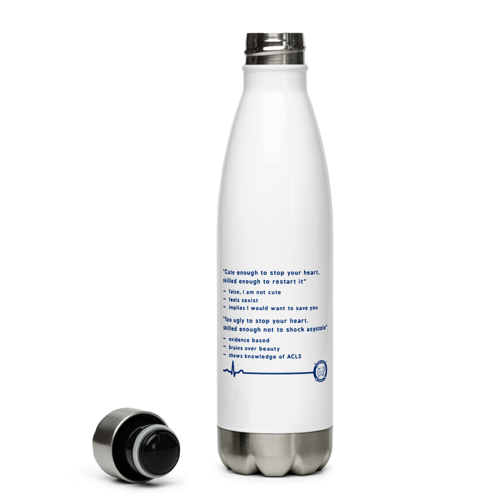 Too ugly to stop your heart (entire tweet) Water Bottle