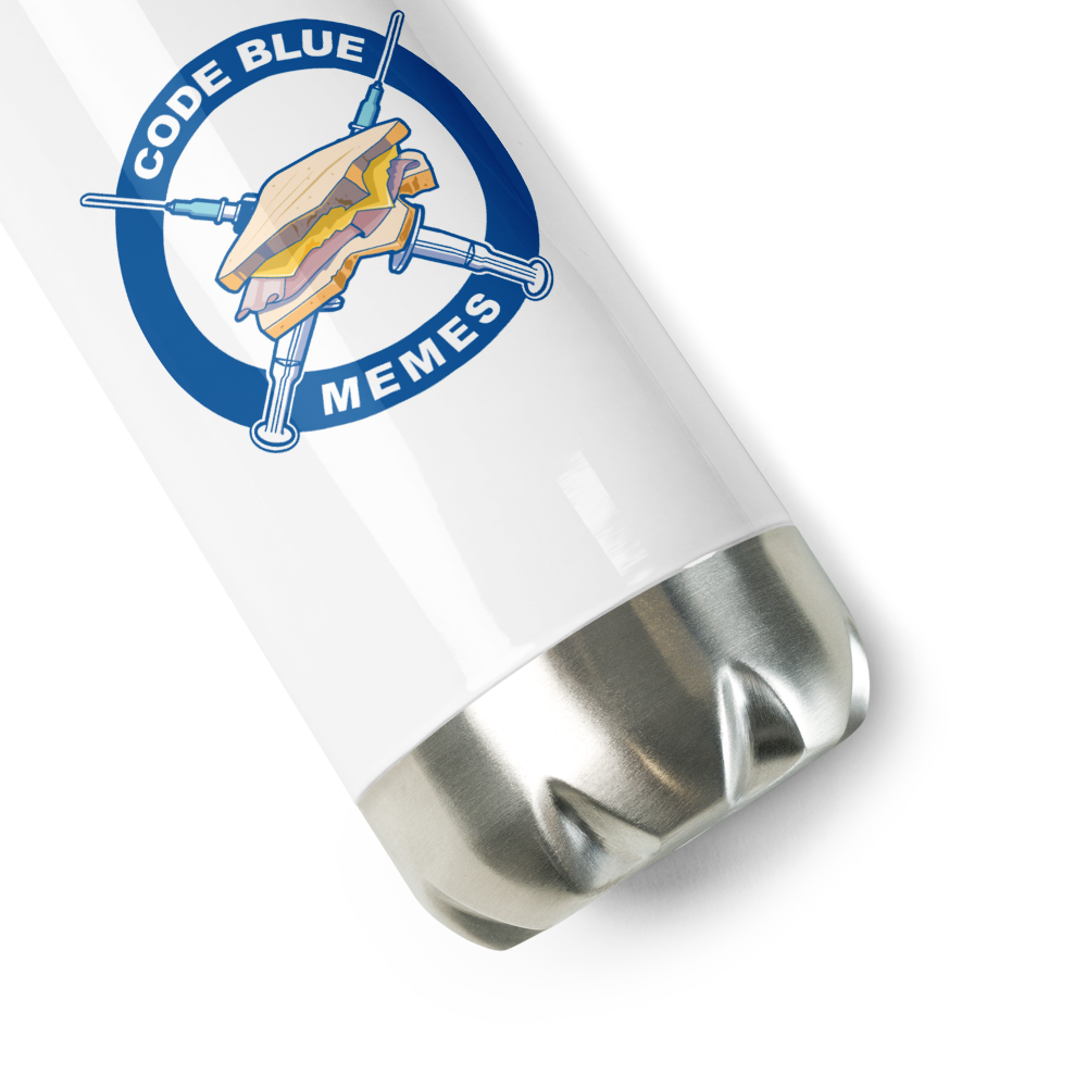 Classic Code Blue Memes Water Bottle