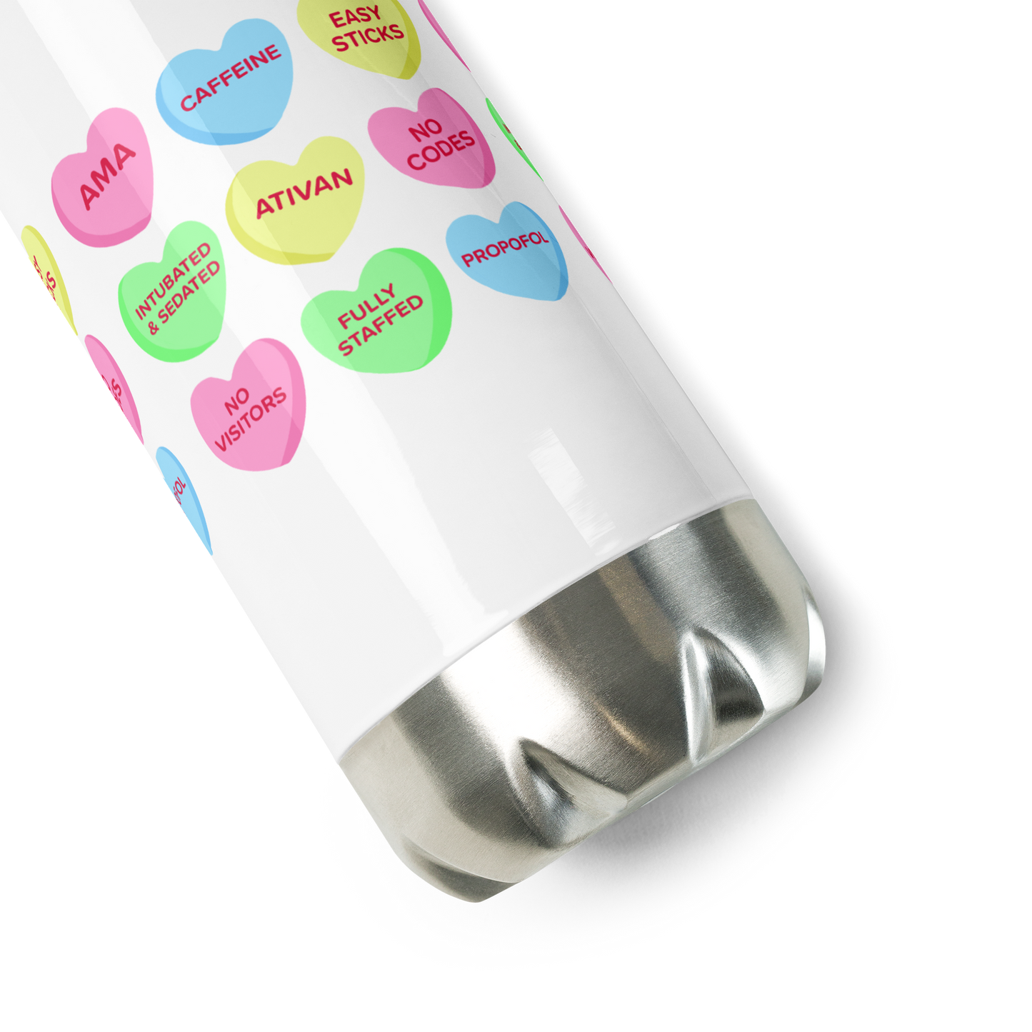 Candy Hearts Water Bottle