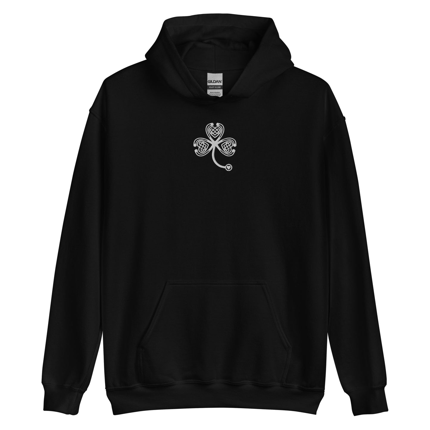 Embroidered Stethoscope Shamrock Hoodie