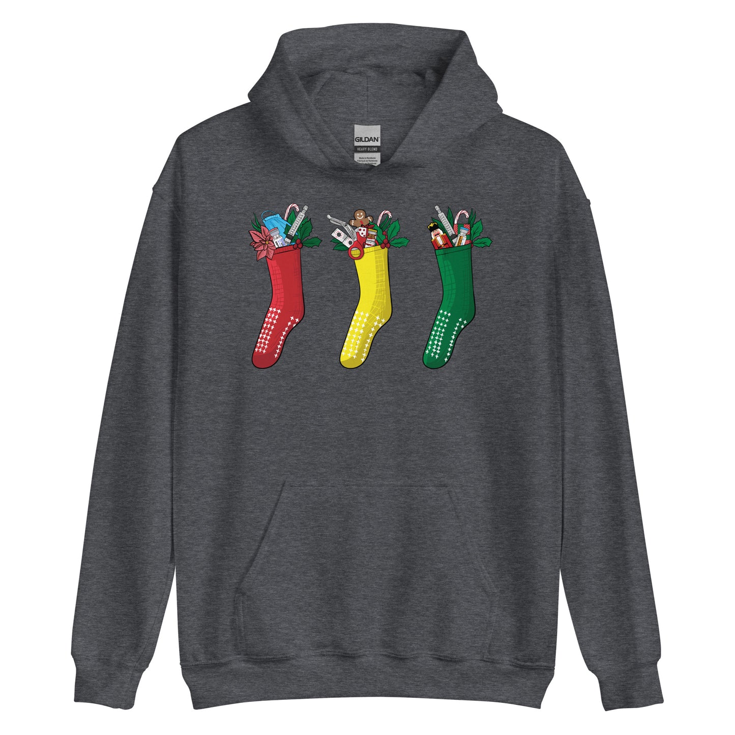 Grippy Christmas Stockings Hoodie