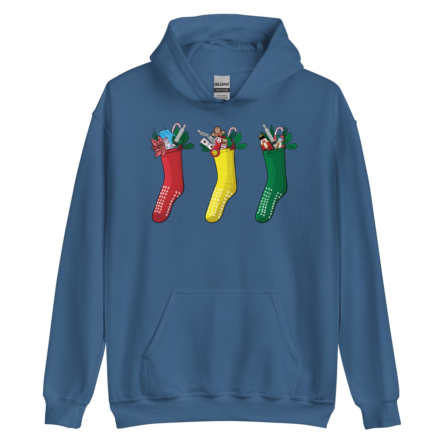 Grippy Christmas Stockings Hoodie