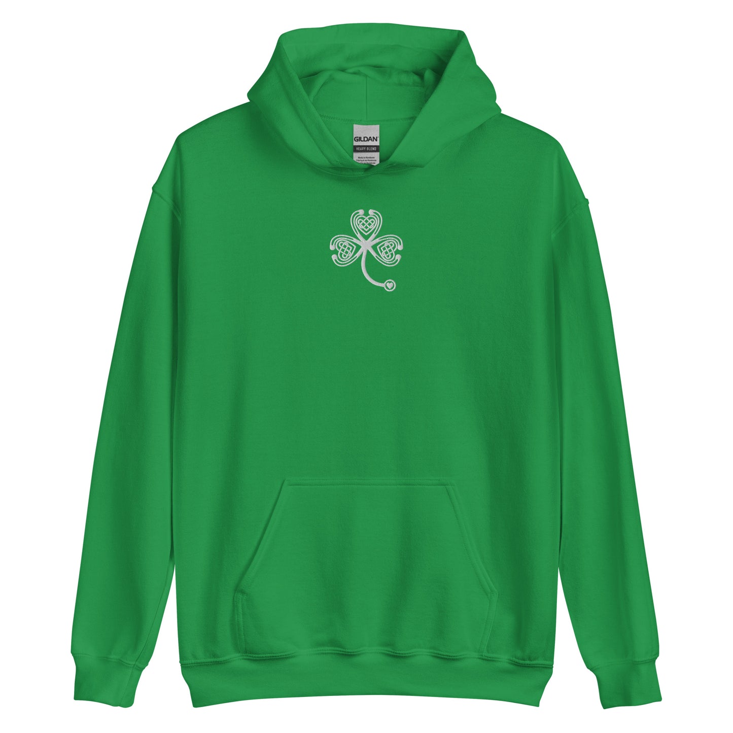 Embroidered Stethoscope Shamrock Hoodie