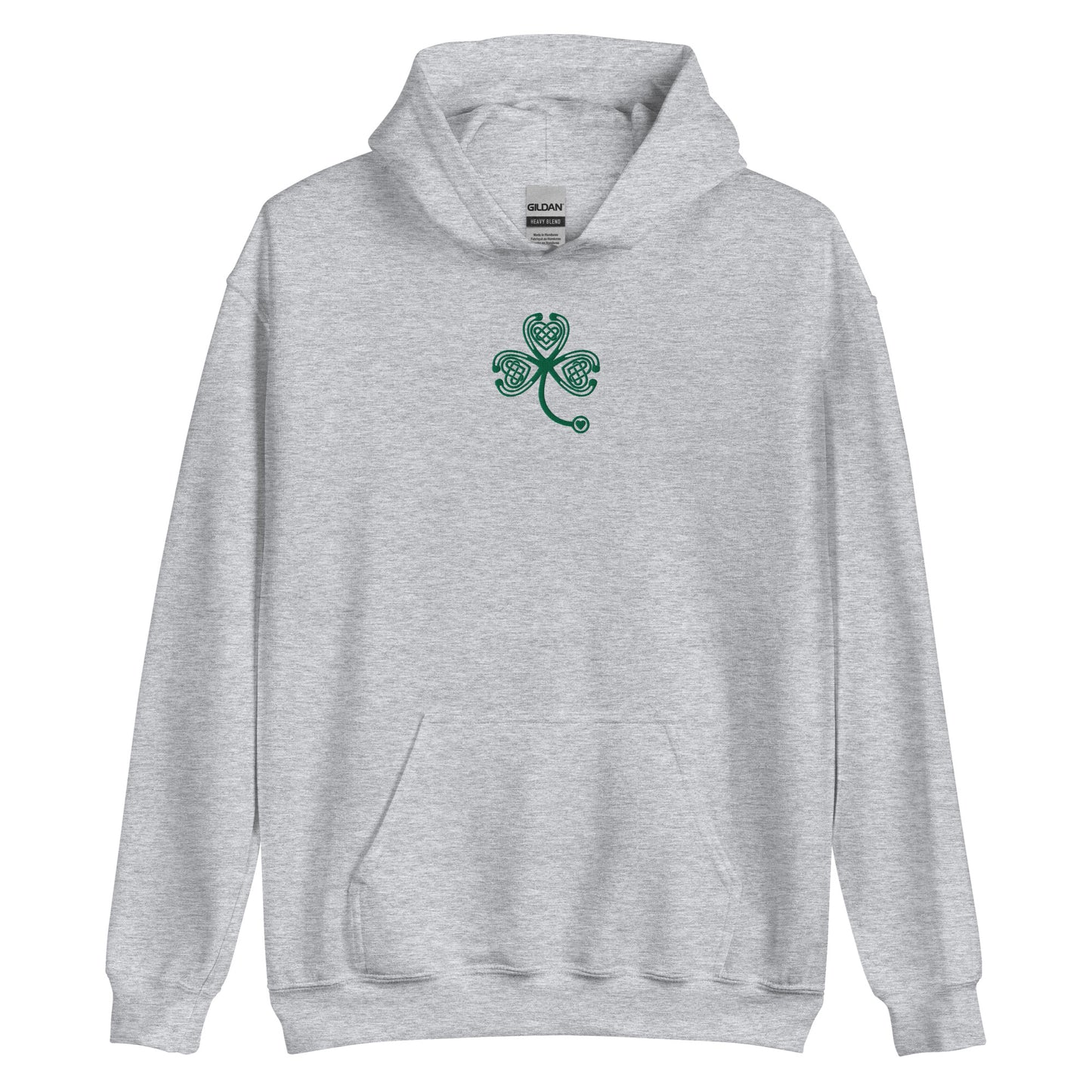 Embroidered Stethoscope Shamrock Hoodie
