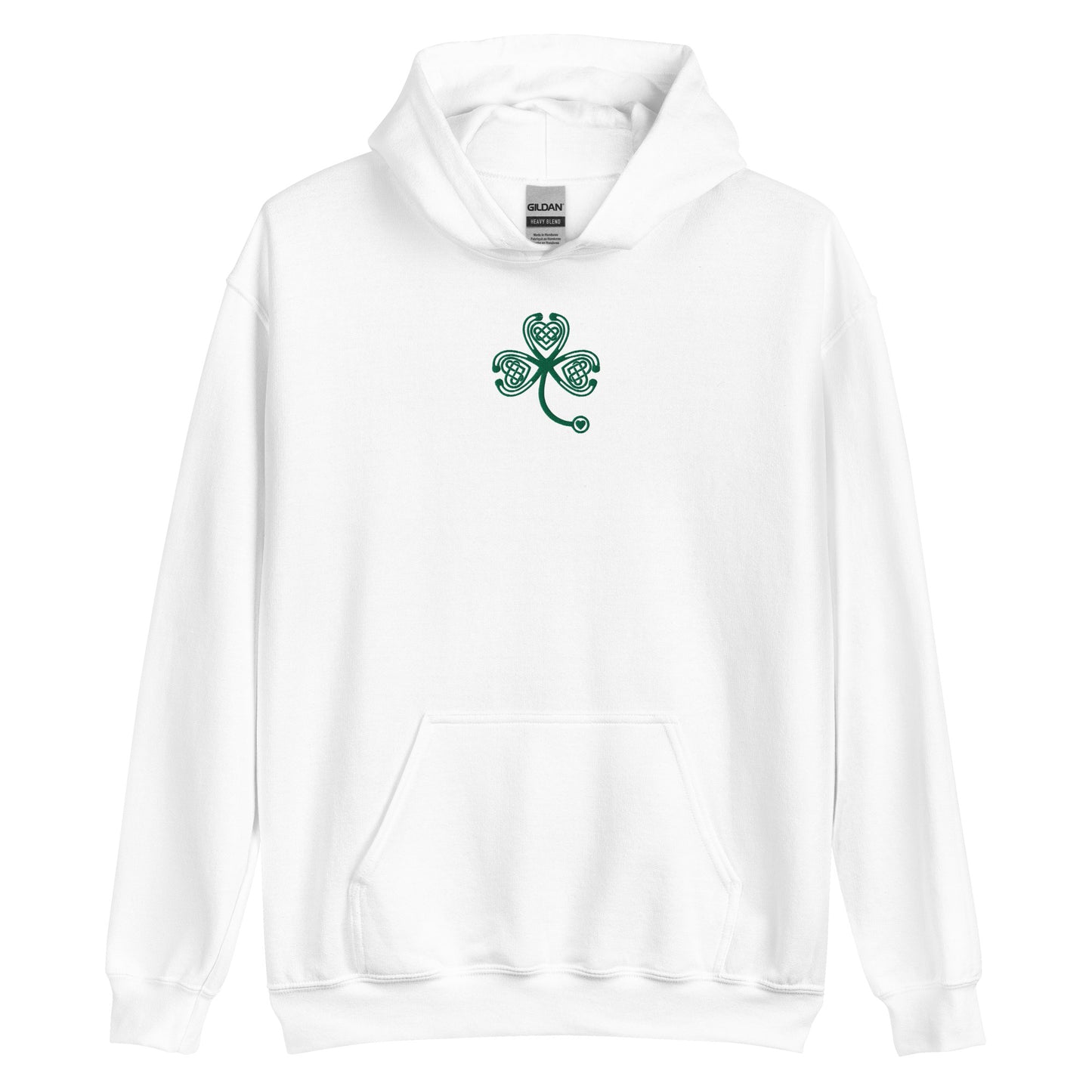 Embroidered Stethoscope Shamrock Hoodie