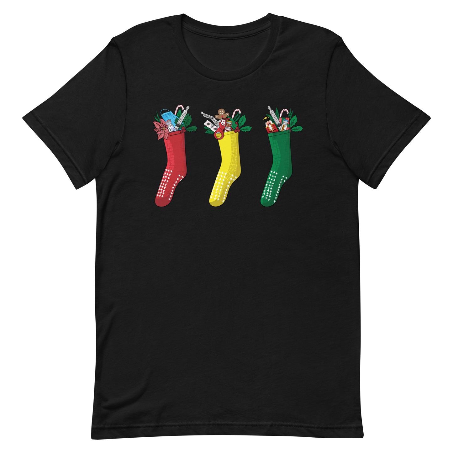 Grippy Christmas Stockings Tee