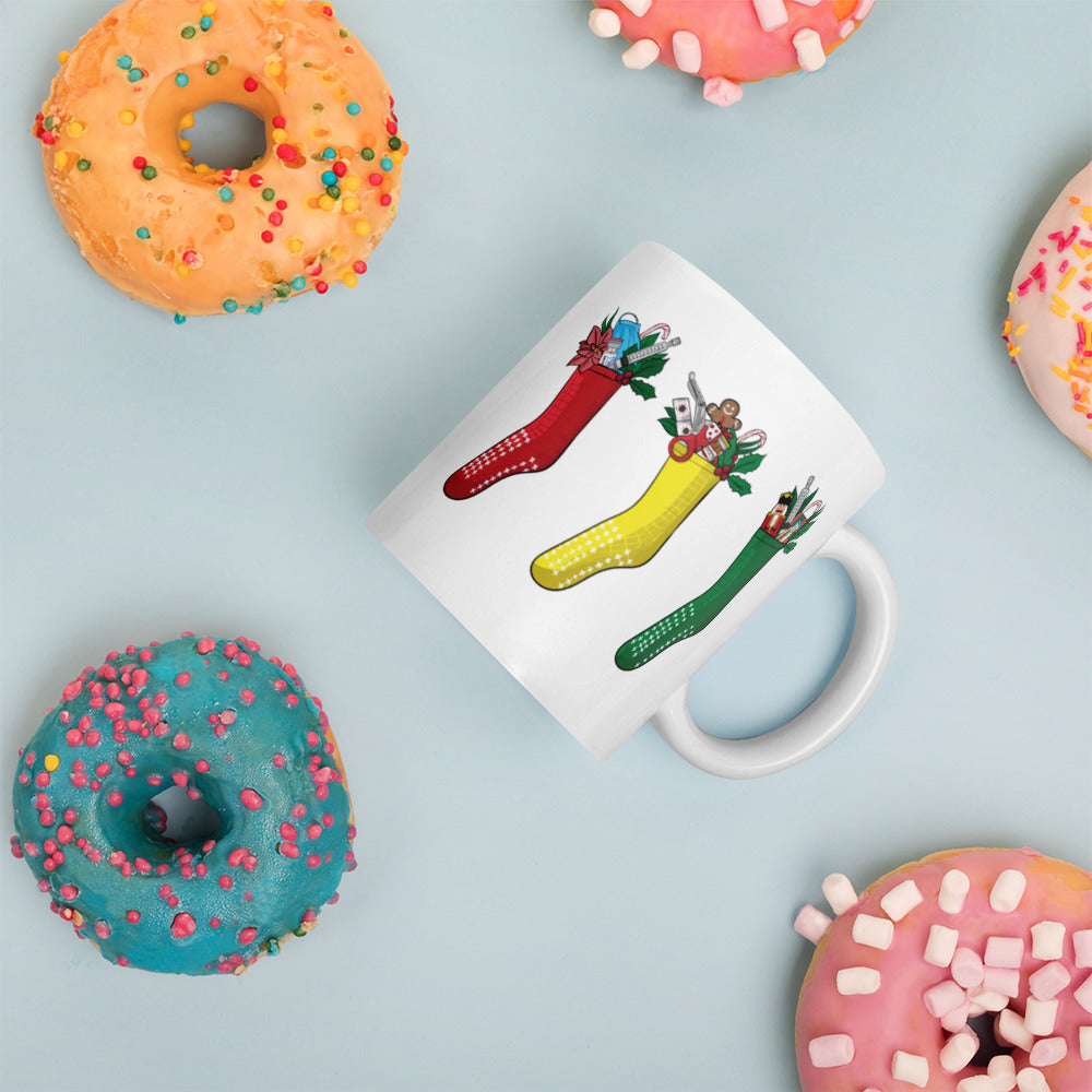 Grippy Christmas Stockings Mug