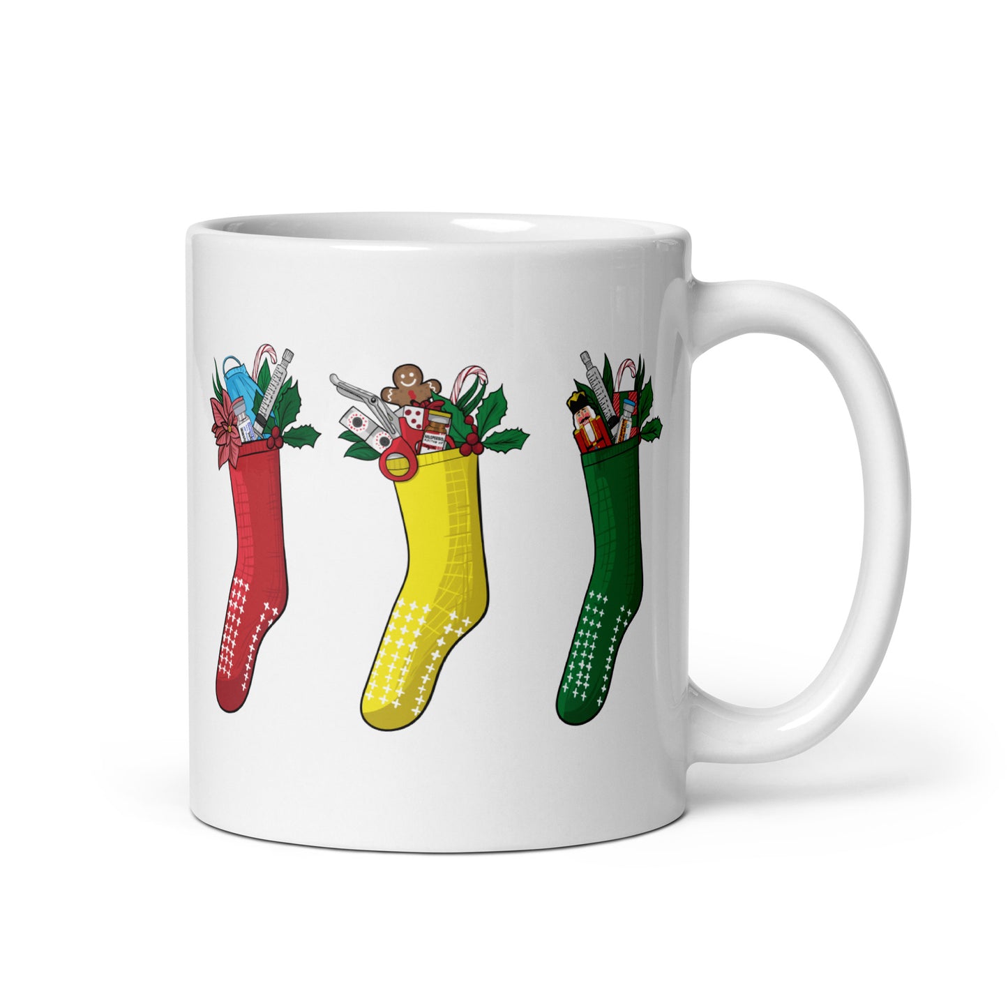 Grippy Christmas Stockings Mug