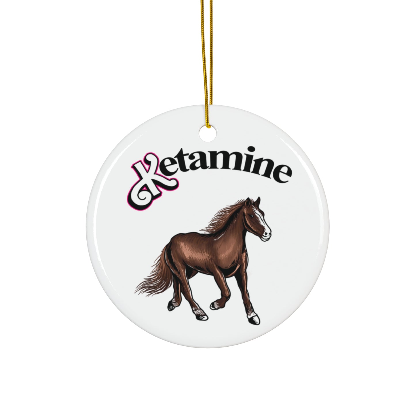 Ketamine Horse Christmas Tree Ornament