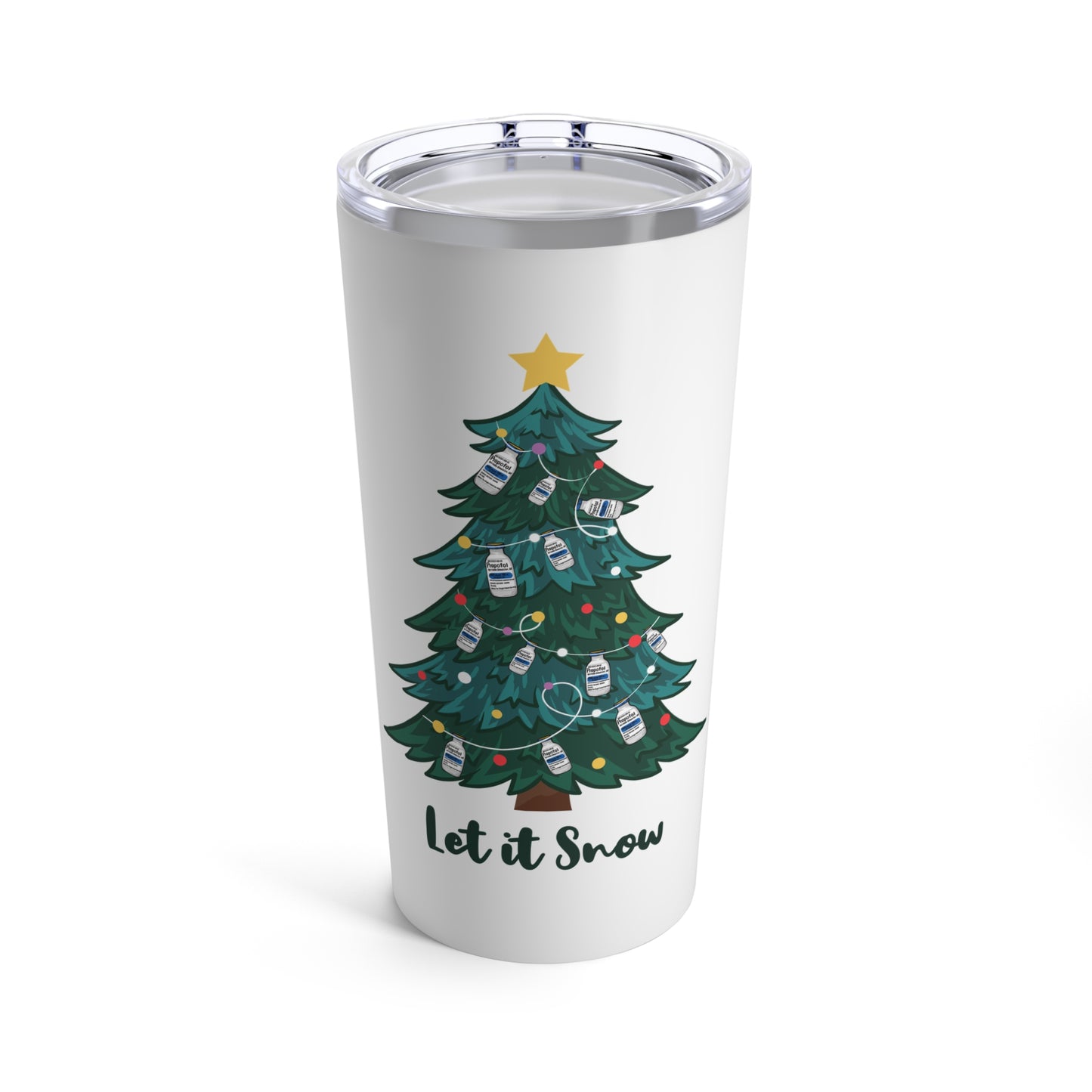 Let It Snow Propofol Christmas Tree Tumbler