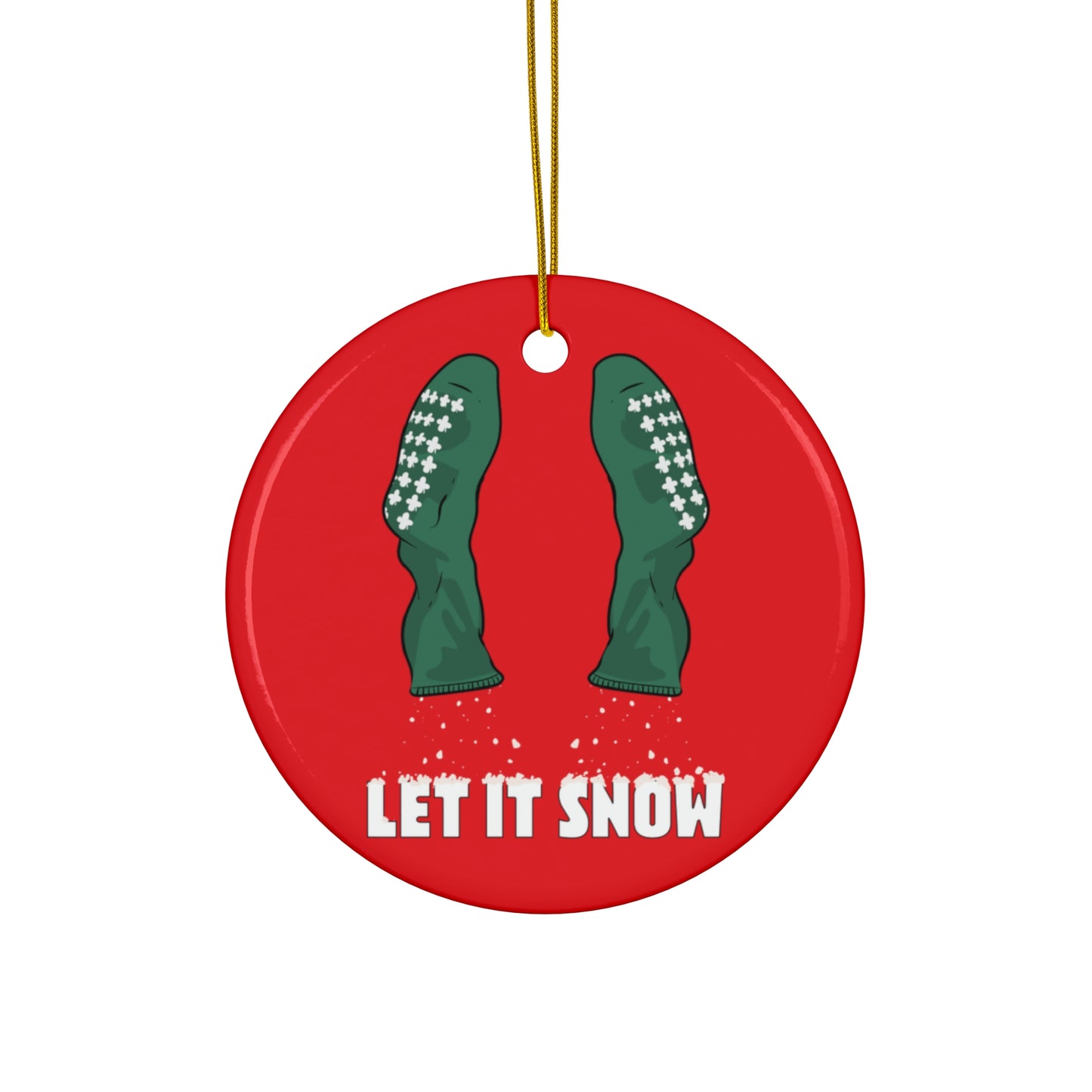 Let It Snow Granny Glitter Christmas Tree Ornament