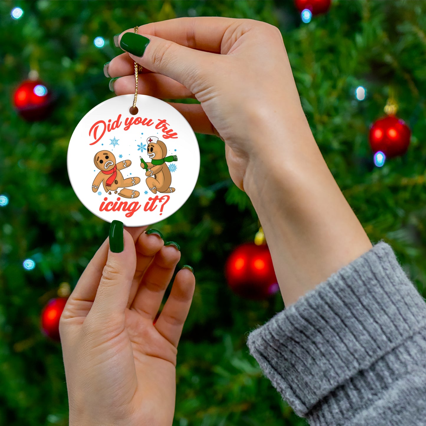 Did You Try Icing It? Christmas Tree Ornament