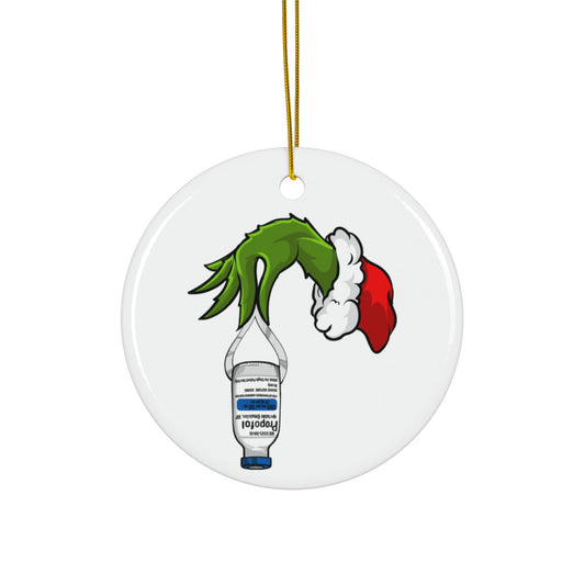 Propofol Grinch Christmas Tree Ornament