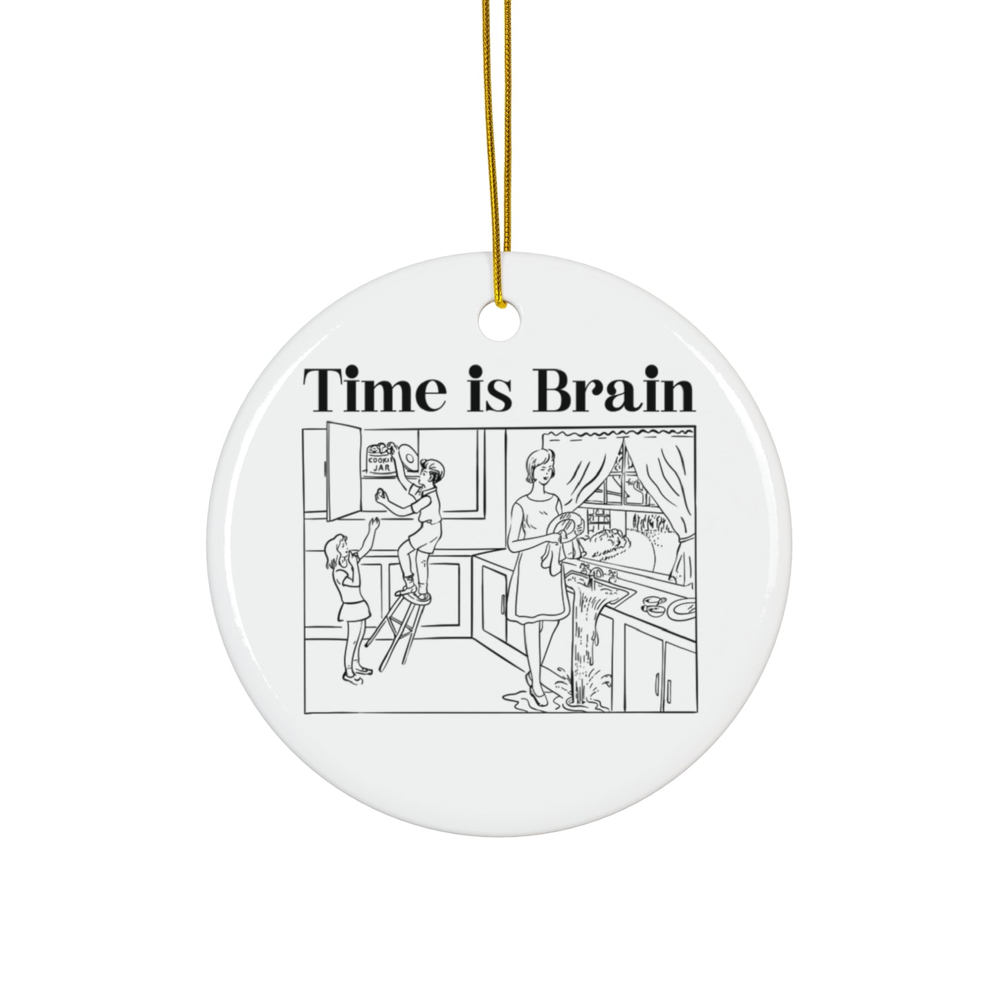 Time Is Brain Classic Christmas Tree Ornament