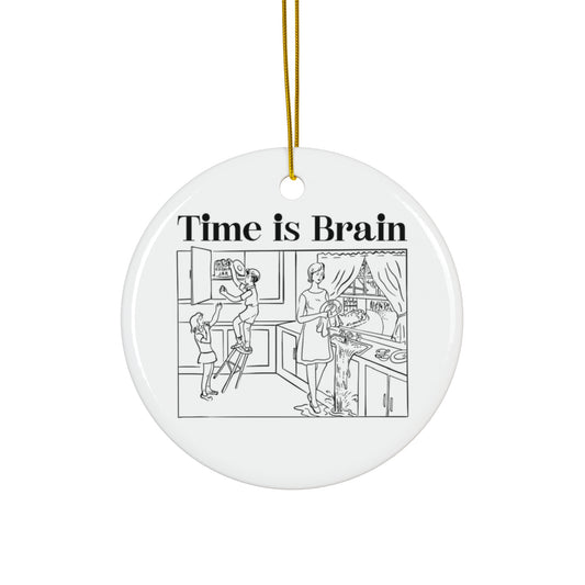 Time Is Brain Classic Christmas Tree Ornament