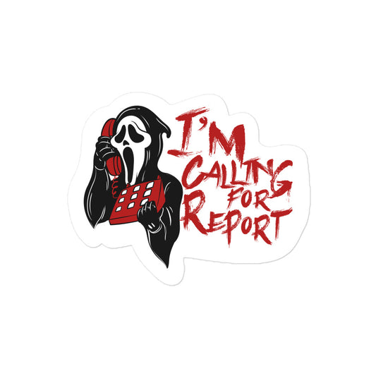 I'm Calling For Report Ghostface Sticker