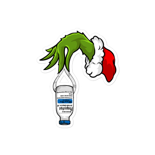 Propofol Grinch Sticker