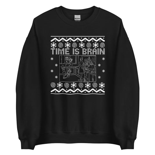 Time Is Brain Ugly Christmas Sweater