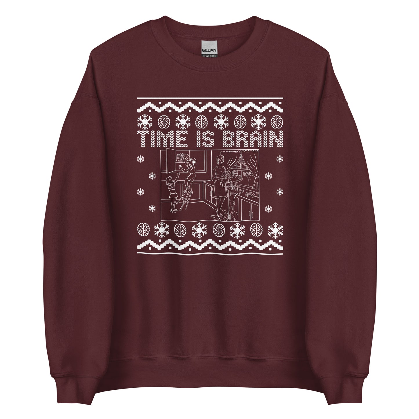 Time Is Brain Ugly Christmas Sweater