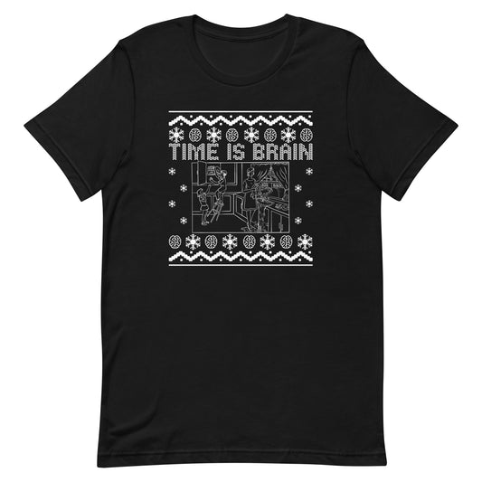 Time Is Brain Ugly Christmas Tee