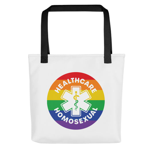 Healthcare Homosexual Rod of Asclepius Tote bag