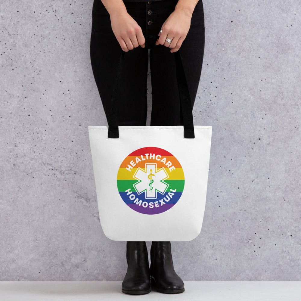 Healthcare Homosexual Rod of Asclepius Tote bag