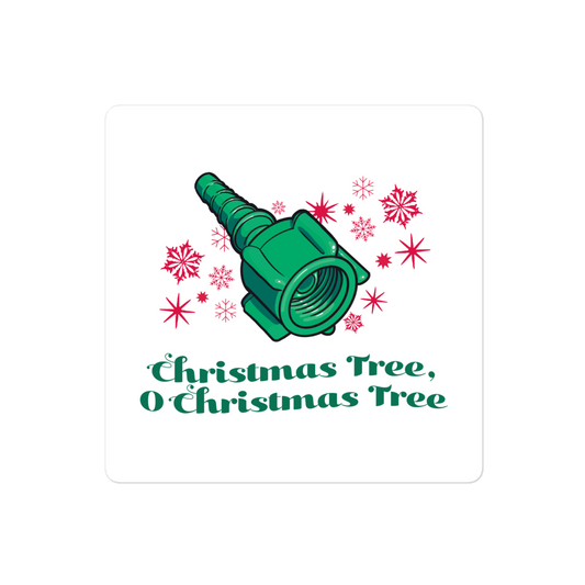 Nut and Nipple Christmas Tree Sticker