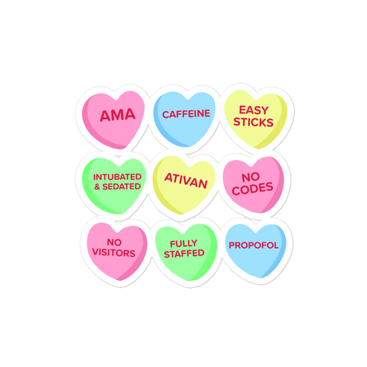 Candy Hearts Sticker