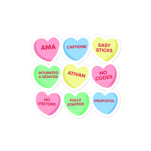 Candy Hearts Sticker