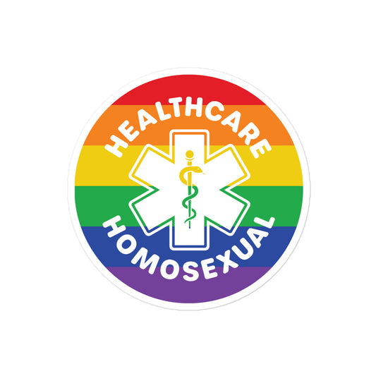 Healthcare Homosexual Rod of Asclepius Sticker