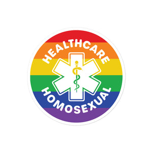 Healthcare Homosexual Rod of Asclepius Sticker